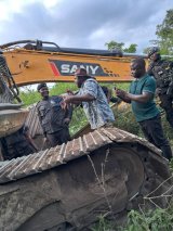 Galamsey: Savannah Regional Minister destroys over 100 structures, seizes 8 excavators in Tuntumba
