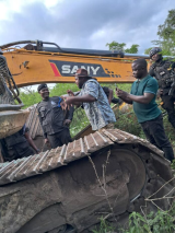 Galamsey: Savannah Regional Minister destroys over 100 structures, seizes 8 excavators in Tuntumba
