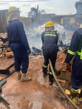GNFS salvages GH¢35,000 worth of goods in storeroom fire at Mampong-Akuapem