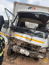 Three rescued after truck plunges into ditch at Adukrom Waterworks Junction