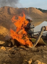 NAIMOS dismantles galamsey base at Chavene in Ahanta West, seizes equipment