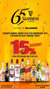 Guinness Ghana celebrates 65 years with 15% price reduction on select spirit brands