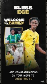 Bless Ege completes move to QuerÃ©taro FC as Roc Nation International continues Ghana talent pathway