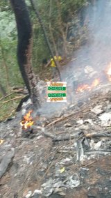 Helicopter burnt beyond recognition after crash at Adansi Akrofuom