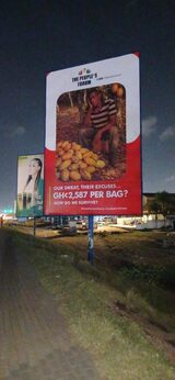 The People’s Forum goes to billboards as cocoa farmers ask: “GH¢2,587 per bag – How do we survive?”