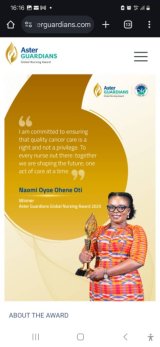 Ghana’s Naomi Ohene Oti wins 2025 Global Nursing Award for Cancer Advocacy Excellence