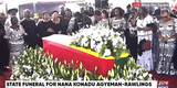 Old students of Achimota School surround casket, bid tearful farewell to Nana Konadu
