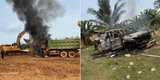 Adelekezu residents burn six vehicles, destroy mining company’s property after boy’s death