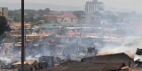 Fire sweeps through wooden structures at Madina Ritz Junction