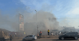 Fire guts commercial shops at Achimota Abofu, 7 containers destroyed