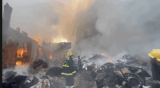 Fire guts shops at Kantamanto Tazani Lane