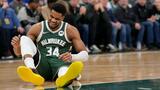Antetokounmpo injured as Bucks beat Pistons