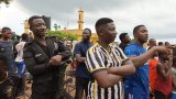 Military, police, and football legends promote peace in Nkwanta South
