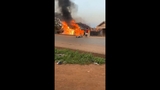 Fire ravages shops at Odomase MTN polease in Sunyani West