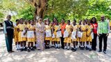 First Lady interacts with St. Mary’s School Girls, donates learning materials