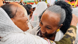 Joyful Ethiopians and Eritreans embrace at rare border reopening