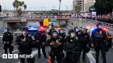 Calm returns to Los Angeles after hundreds arrested