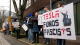 Scattered anti-Musk protests target Tesla dealerships