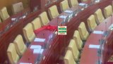 Ernest Yaw Kumi’s seat tied with red cloth as Parliament mourns him