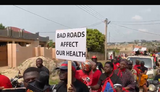 Ablekuma Fan milk residents protest over bad roads