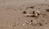 Medical waste washed ashore at Ngelekazo beach