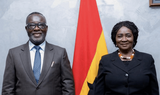 Chief Justice Baffoe-Bonnie pays courtesy call on Vice President Opoku-Agyemang