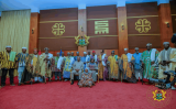 Photos: Mahama receives delegation from the Overlord of Mamprugu Kingdom at Jubilee House